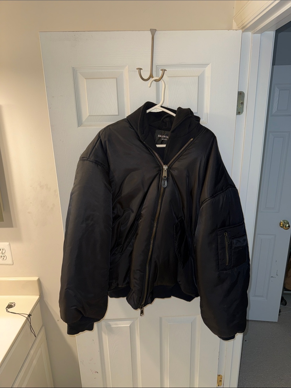 Balenciaga runway Summer 23 All In Bomber Jacket In Black